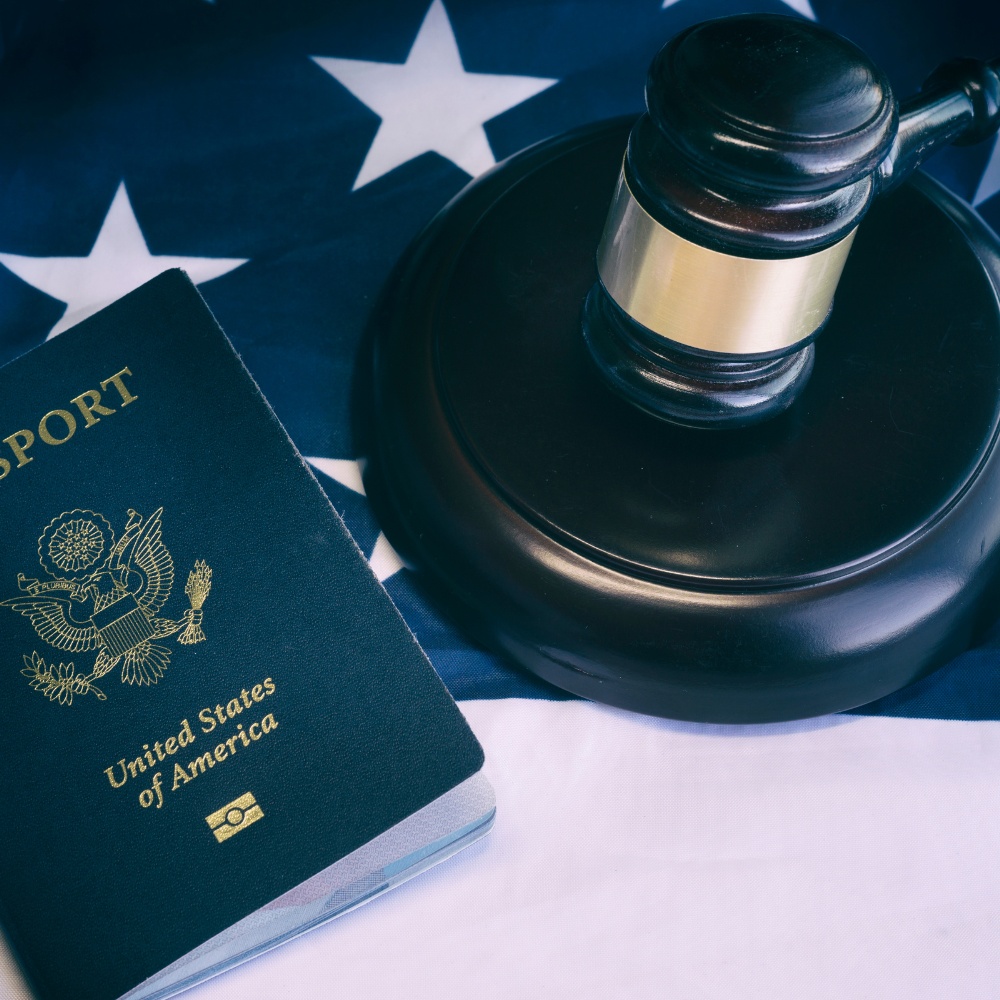 Legal consultant guiding clients through immigration process.